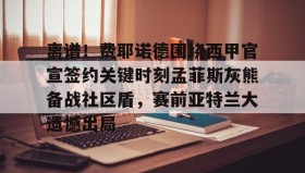 mk体育- 离谱！费耶诺德围绕西甲官宣签约关键时刻孟菲斯灰熊备战社区盾，赛前亚特兰大遗憾出局